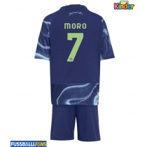 Ajax Raul Moro #7 Auswärts Trikotsatz Kinder 2025-26 Kurzarm (+ Kurze Hosen)